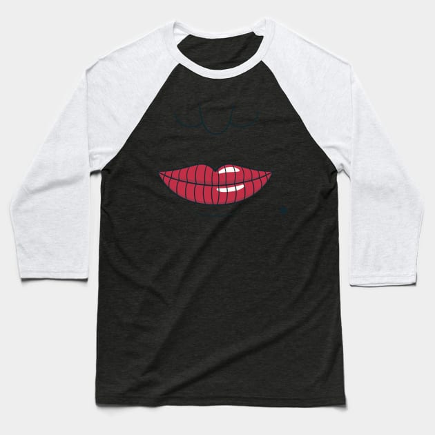 Yokonda Bee Stung Lips Baseball T-Shirt by PabloooDuarte